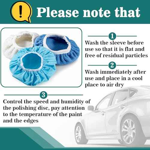 Sukh 12PCS Car Buffing Pads - Car Polishing Bonnet Pad Buffing Pads 5 to 6 Inches Microfiber Polish Pads Orbital Buffer Pads Wax Cover Kit for Vehicle Waxing and Cleaning