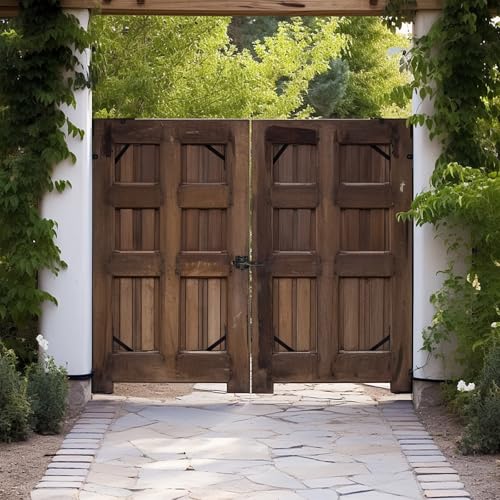 WEKIS Double Door Anti Sag Gate Kit Heavy Duty Fence Hardware with Self-Locking Latch