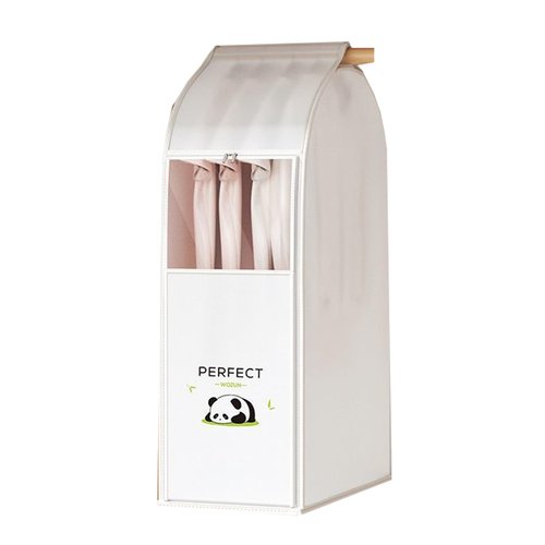 WANGRUIERHA Hanging Garment Bags for Closet Storage, Clothing Rack Cover, Visible Window, Double Zipper, can Hold 10-20 Pieces of Clothing(30x60x90cm/12x24x35in)