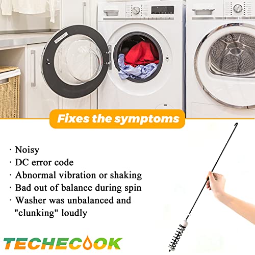 Techecook W10780045 Washer Suspension Rod Kit (4 Pack) for Whirlpool/Kenmore Amana