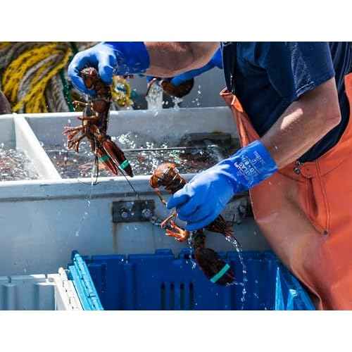 SHOWA Atlas 660 Triple-Dipped PVC Coated Chemical Resistant Safety Glove with Cotton Liner, 12" Length, X-Large (1 Pair)