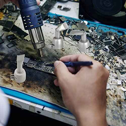 3pcs Hot Air Gun Stainless Steel Heat Gun 20mm Flat Welding Nozzle for PVC Plastic Sheet Soldering Accessories