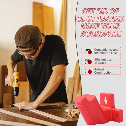 12 Pack Tool Holder for Milwaukee Drill M12 12V,Wall Mount Plastic tools Storage with 32 Screws for Power Tool Storage