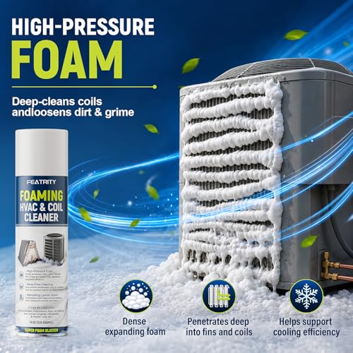 Featrity Foaming AC Coil Cleaner 38oz Pack of 2 for Evaporators & Condensers