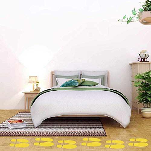 Kids Footprint Floor Decals - 45 Pairs, 90 Prints, Waterproof Stickers, 2.5x5.9 Inch, Multi-Color for Classroom & Party