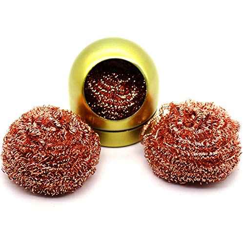 Soldering Iron Tip Cleaner, 3Pcs Non-Slip Solder Cleaner & 1 Pcs Case Holder, Used To Clean Soldering Iron And Soldering Iron Tip