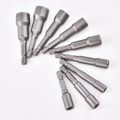 10 PCS 1/4" Hex Shank Magnetic Power Nut Driver Bit Sets, 1/4 inch Quick Change Socket Nut Driver Bit Magnetic