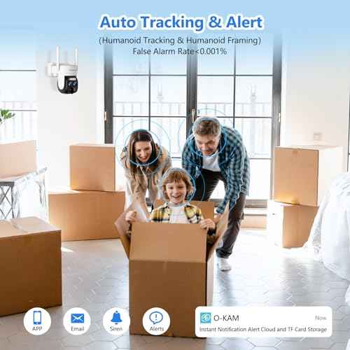 [ 8X Zoom ] 4K 5Dbi Security Cameras Wireless Outdoor, Battery Powered Solar Security Camera Outdoor 360¡Æ PTZ WiFi Camera with Spotlight Siren, Motion Detection,Color Night Vision,2.4/5GHz,Alexa