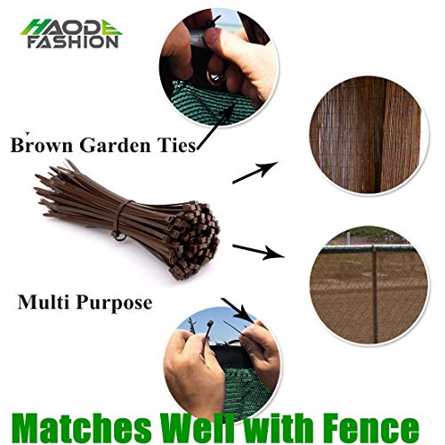 Strong Brown Zip Ties 12 Inch Wood Color Cable Ties Zip Tie, Heavy Duty Gardening Hand Tools Plants Ties 50 LBS Strength, 100 Pieces