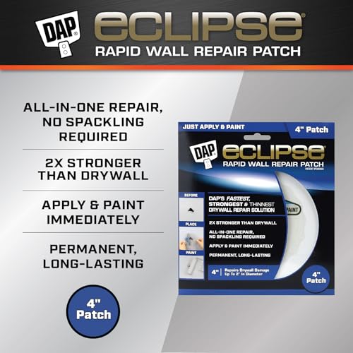 DAP Eclipse Rapid Wall Repair Patch 4 Inch - Permanent Drywall Fix Kit