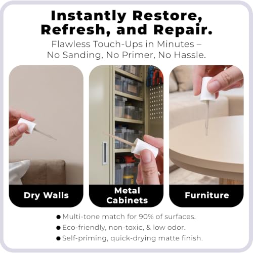 Spot Touch-Up Paint Kit - Matte Beige Multi-Tone for Walls & Furniture - 3 Pack