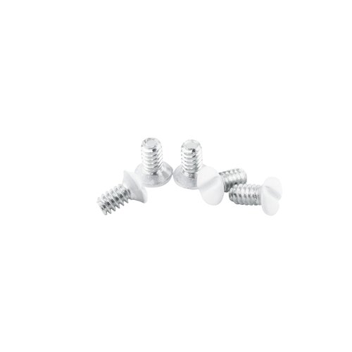 HANLATO 140 Pcs Wall Plate Screws 5/16 inch Long 6-32 Thread White Wall Plate Screws Outlet Cover Screws Switch Plate Screws Light Plate Screws Metal Panels Screws for Wall Light Switch Panels