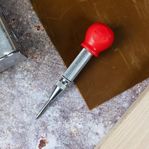 NEIKO 02638A 5-Inch Automatic Center Punch for Metal, Adjustable Impact Spring Loaded Tool