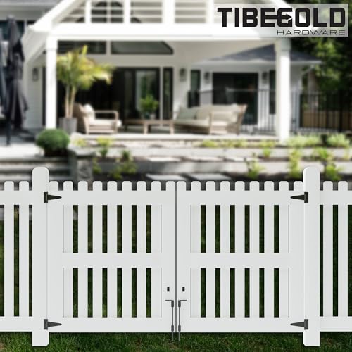 12" Heavy Duty Cane Bolt Gate Drop Rod - Extra Thick Black Wrought Iron Fence Latch, Outdoor Security Hardware, 1 Pack