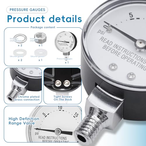 TZona 0-20 PSI Pressure Canner Gauge Replacement for Presto Canner Models