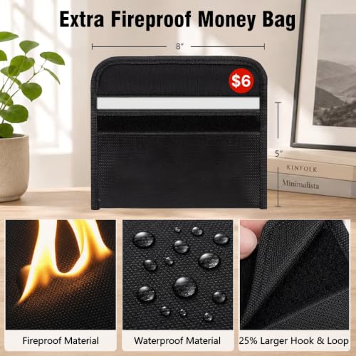 Voncabay Black Digital Money Safe Box with Keypad, 0.23 Cu Ft, Home Security