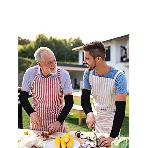 Geyoga 2 Pairs Forearm Sleeve for Men Women Arm Protectors for Thin Skin and Bruising Cut Dog Bite Resistant