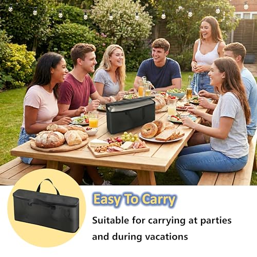 Portable Toaster Carrying Case, Waterproof Heat-Resistant 2-Slice Slim Toaster Bag with Aluminum Lining