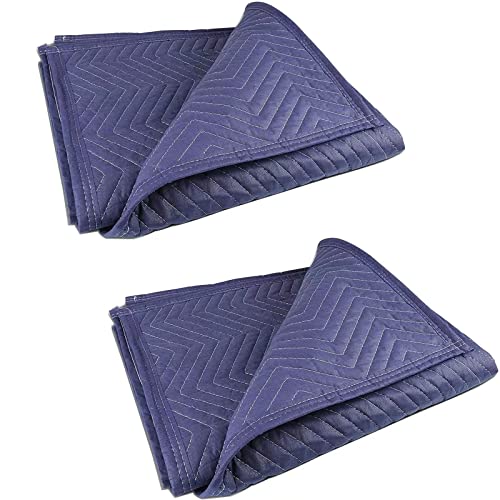 PONGHEI 2 Pack Moving Blankets 40x72 Heavy Duty Furniture Wraps for Shipping and Moving
