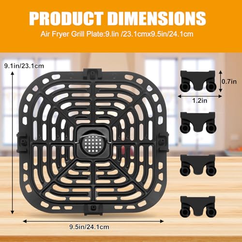 GXF 6QT Air Fryer Grill Plate Replacement Tray for Instant Pot Vortex Plus 6QT XL 5.7QT 6-in-1 (Variation: 6QT for Instant Vortex)