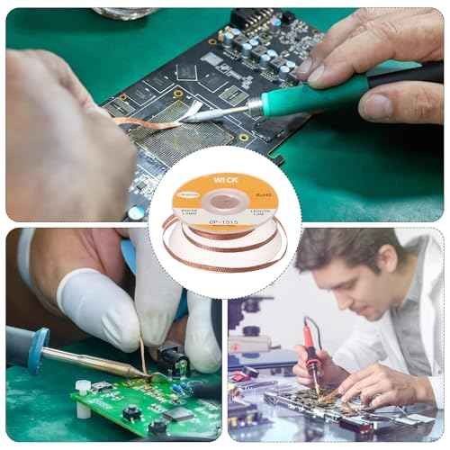 MECCANIXITY Solder Wick Braid No-Clean Desoldering Wick Braid 0.06 Inch Width 5 Feet Length for Remove the Solder Electrical Components 2 Pack