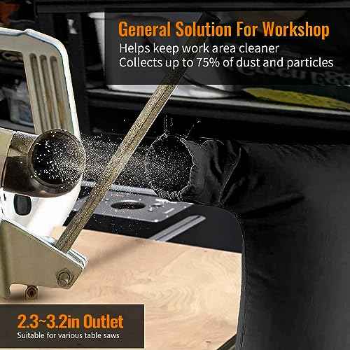 Table Saw Dust Collector Bag Compatible for Bosch/Dewalt/Ryobi/Craftsman/RIGID/Metabo/Kobalt/Skilsaw/Delta (10" Tablesaws with 2.5" Dust Port)-1Pack