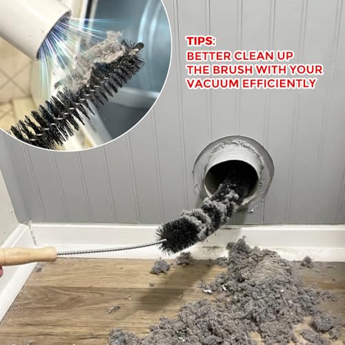 Holikme 3-Piece Dryer Vent Cleaner Kit – Replacement Lint Brush Set (2-Pack Variant) for Dryer Vents & Lint Traps