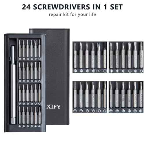 24-in-1 Small Precision Screwdriver Set, CRV-Magnetic Mini Repair Tool Kit for Eyeglass Computer Laptop Watch PS5 Xbox Phone Mac
