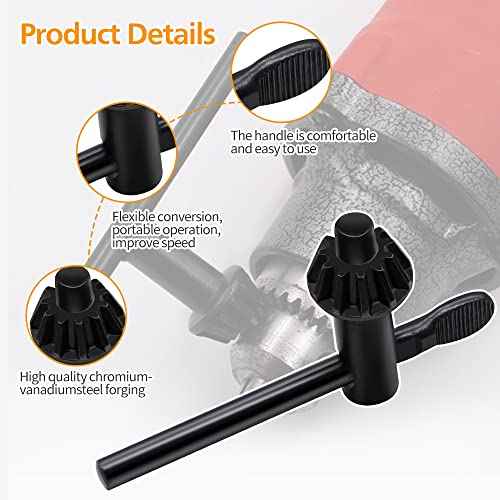 Drill Chuck Key Wrench, 6 Sizes Drill Press Clamping Wrench Chuck Press Wrench Key
