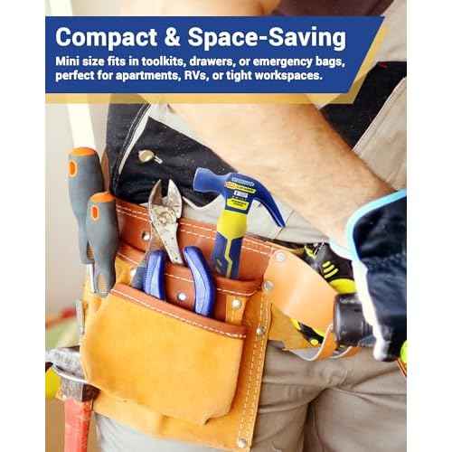 8 oz Professional Small Claw Hammer 45# Steel ? Anti-Slip Grip & Nail Starter