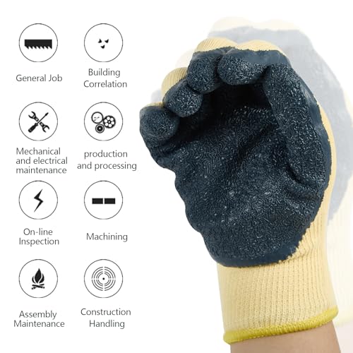 400V Voltage Resistant Gloves Insulated Electrician, Electrical Rubber Non-slip Texture for Prevent Shock