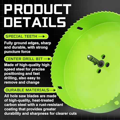 2-3/8" (60mm) Bi-Metal Hole Saw with Arbor - Multi-Material Cutting Kit for Thin Iron, Wood & Drywall - High-Speed Steel Teeth with Smooth Cutting Edge, Fast Chip Removal & Bonus Dust-Proof Bag