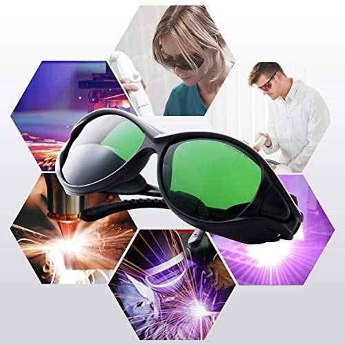 JILERWEAR Professional 190-450&740-1100nm OD6+ Laser Safety Glassess,808nm Infrared Laser Engraving Protective Goggles