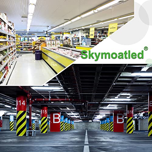 Skymoatled 8-Pack 4FT LED Shop Lights, 50W 6000K 7500LM, Linkable Garage & Workshop Lighting