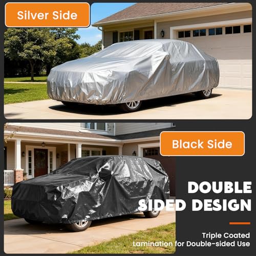 Keten Heavy Duty Waterproof Tarps 12x20 Feet, 16 Mil Silver, Extra Thick & UV-Resistant