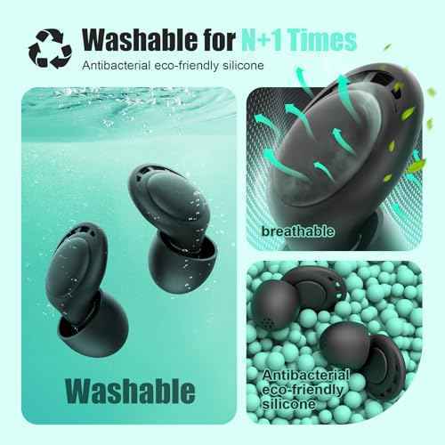 Ear Plugs for Sleeping Noise Reduction, Beinkap Reusable Earplugs Hearing Protection for Focus, Study, Work ? 6 Pair Eartips in S/M/L ? Flexible Silicone Soft ? 35dB Noise Cancelling with Storage Case