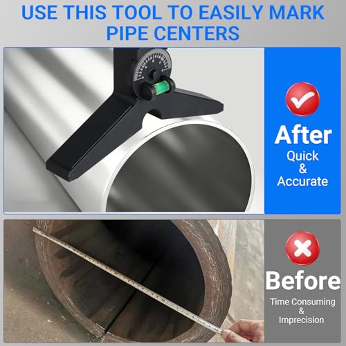 Magnetic Centering Head Pipe Center Finder Y-Shape Bubble Level Large