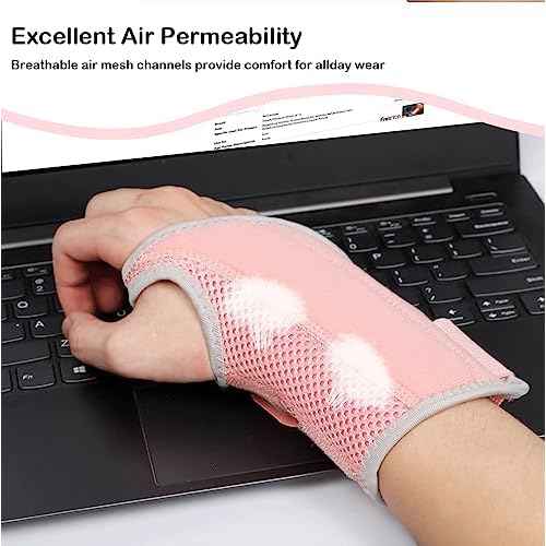 NuCamper Wrist Brace Carpal Tunnel Right Left Hand for Men Women, Night Wrist Sleep Supports Splints Arm Stabilizer with Compression Sleeve Adjustable Straps,for Tendonitis Arthritis Pain Relief