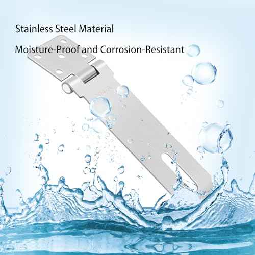 2Pcs Door Locks Hasp Latch,5 Inch 304 Stainless Steel Safety Packlock Clasp Hasp Lock Latch,Hinge Lock Padlock with Screws for Gates,Doors,Cabinets, Closets and More