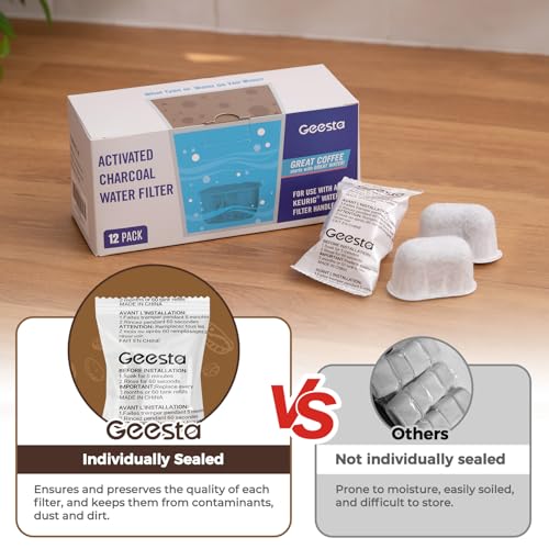 Geesta Premium 12-Pack Keurig Charcoal Water Filter Cartridges