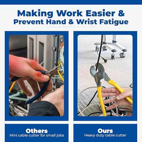 Cable Cutter Heavy Duty Wire Cutting Tool Shears for Aluminum, Copper, Electrical Wire, Communications Cables Cutter