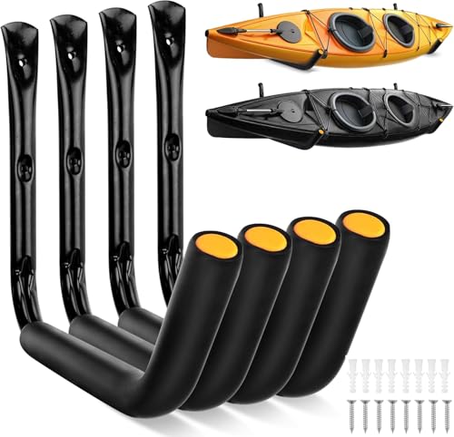 Heavy Duty Garage Wall Hooks for Kayaks & Large Gear - 15" Support 100 Lbs