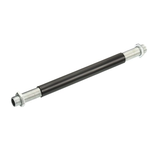 MECCANIXITY Threaded Extension Rod, 3.94" Lamp Pipe with Connector Light Fixture Parts for Pendant Light Island Lighting Chandeliers Stems, Black 4 Set