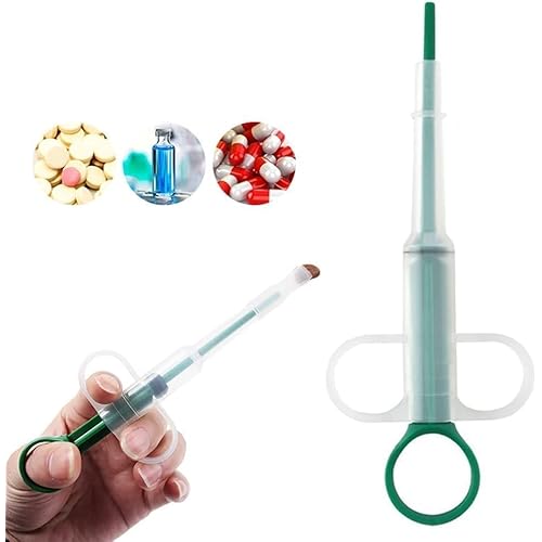 Green Pill Guns for Dog and Cat, Pet Piller Guns Pill Shooters Cat Tablet Soft Tip Syringes,Cat Pill Shooter, Medical Calipers Pet Medicals Feeding Dispenser Tool,Feeding and Watering Supplies