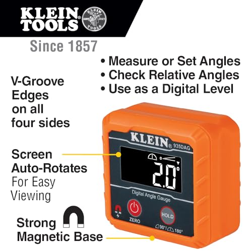 Klein Tools Digital Electronic Level & Angle Gauge - Magnetic, 0-180°