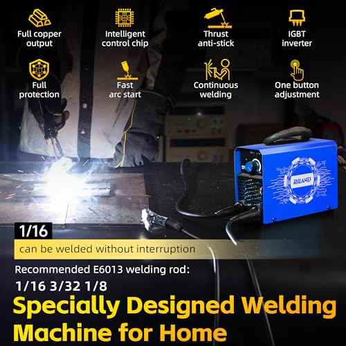 RILAND Stick Welder, 110V Portable ARC Welding Machine ? 4.4lb Lightweight, Hot Start, Anti-Stick & Overload Protection for Home DIY, Metal Repair, Workshop Use