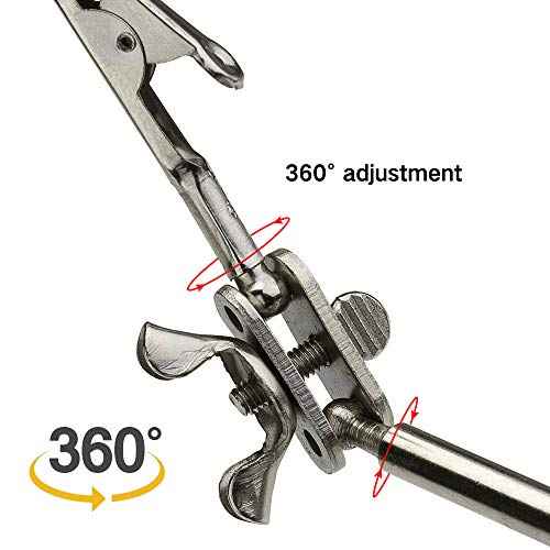 AORAEM Helping Hands Magnifier with Dual Adjustable Alligator Clips in 2.5X Magnifying Glass Soldering Station for Crafting, Hobby, Micro Objects (Not Include Battery)