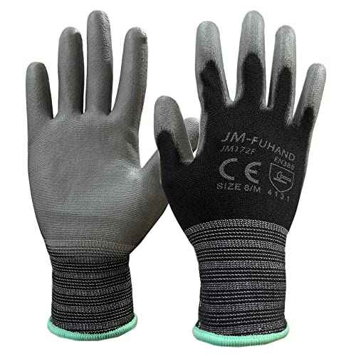 Anti static work gloves for PC building-2 Pairs,Thin and lightweight all purpose work gloves.