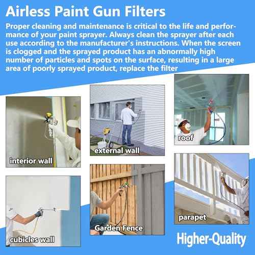 288749 60 Mesh Airless Spray Paint Gun Filters Replacement for Graco SG10 SG20 SG Pro SG2 SG3, 288749 Replaces Graco Paint Sprayers Gun Filters (4 Pack)