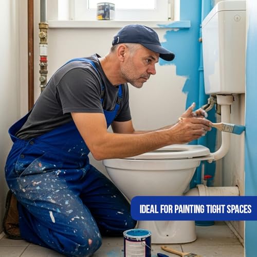 Pro Grade 2 Inch Angled Paint Brush Set (3 Pack) - Trim & Wall Edging, H Variation